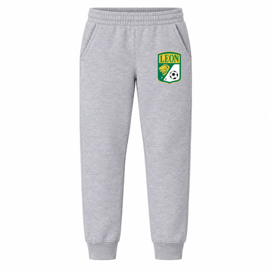Leon FC youth jogger sweatpants, Grey, Youth Large ages 10–12