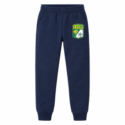 Leon FC youth jogger sweatpants, Navy Blue, Youth Large ages 10–12