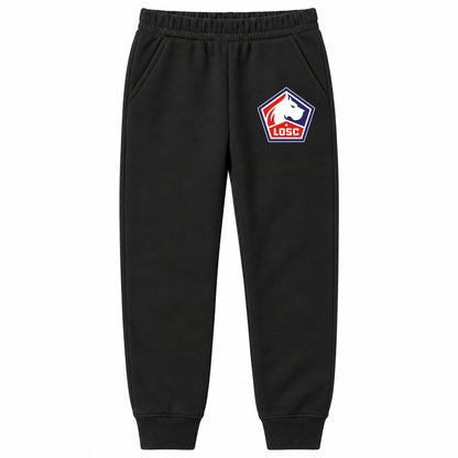 Lille Olympique FC youth jogger sweatpants, Black, Youth Large ages 10–12