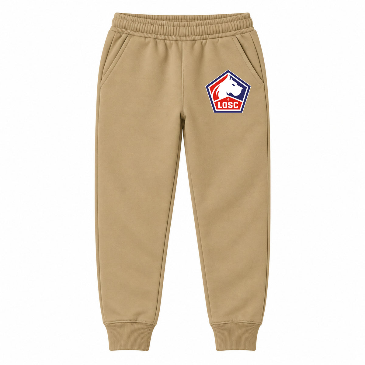 Lille Olympique FC youth jogger sweatpants, Khaki, Youth Large ages 10–12