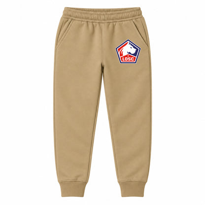 Lille Olympique FC youth jogger sweatpants, Khaki, Youth Large ages 10–12