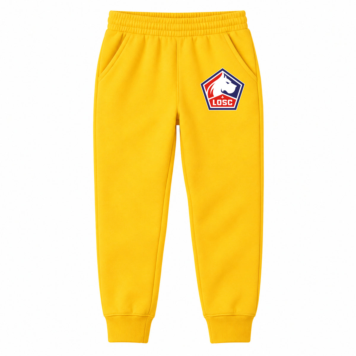 Lille Olympique FC youth jogger sweatpants, Yellow, Youth Large ages 10–12