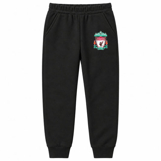 Liverpool Football Club Est.1892 youth jogger sweatpants, Black, Youth Large ages 10–12
