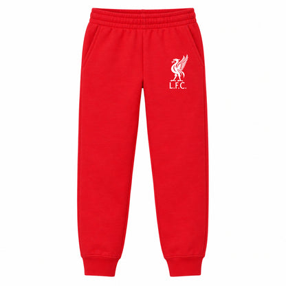 Liverpool L.F.C Soccer youth jogger sweatpants, Red, Youth Large ages 10–12