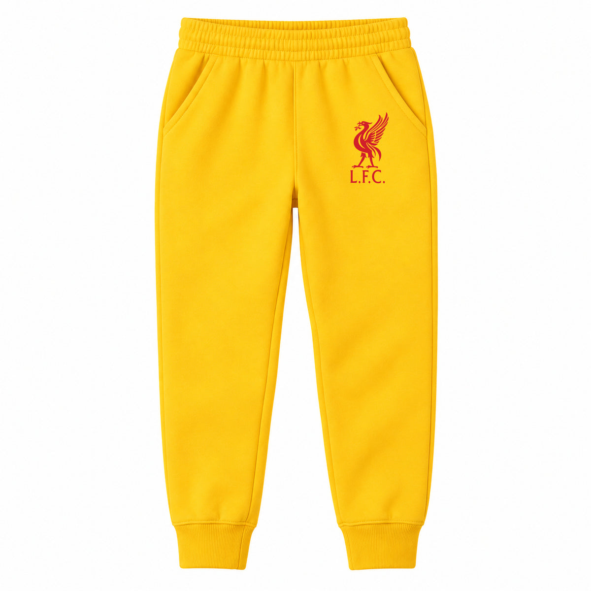 Liverpool L.F.C Soccer youth jogger sweatpants, Yellow, Youth Large ages 10–12