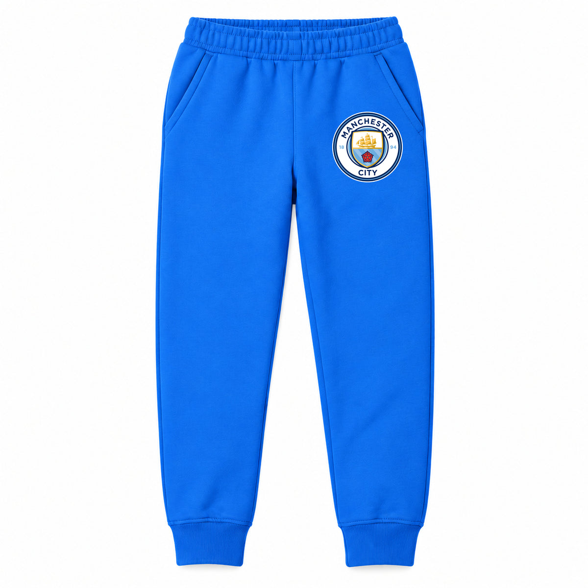 Manchester City Soccer youth jogger sweatpants, Blue, Youth Large ages 10–12