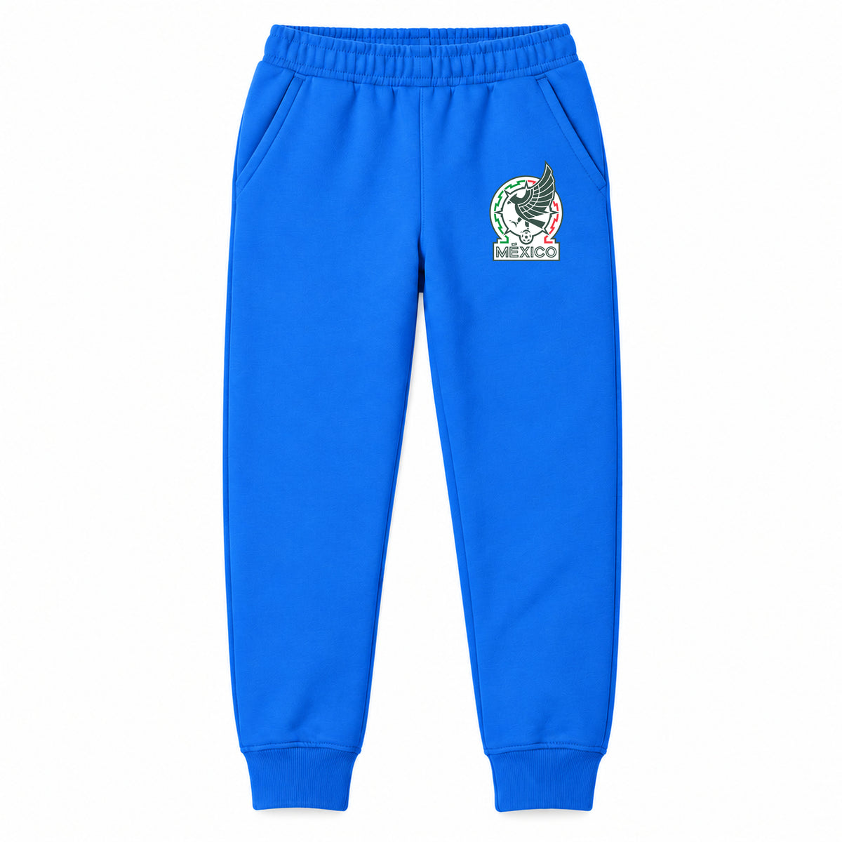Mexico Soccer youth jogger sweatpants, Blue, Youth Large ages 10–12