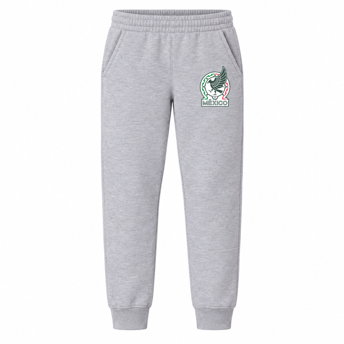 Mexico Soccer youth jogger sweatpants, Grey, Youth Large ages 10–12