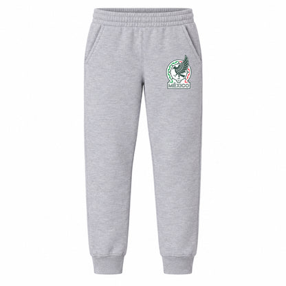 Mexico Soccer youth jogger sweatpants, Grey, Youth Large ages 10–12