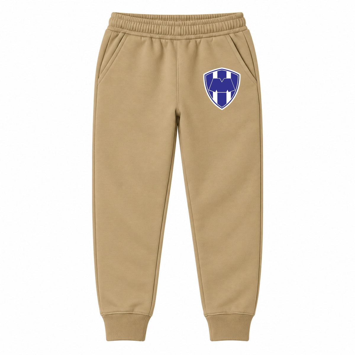 Monterrey FC youth jogger sweatpants, Khaki, Youth Large ages 10–12