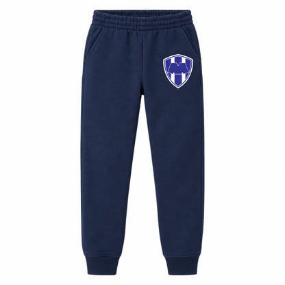 Monterrey FC youth jogger sweatpants, Navy Blue, Youth Large ages 10–12