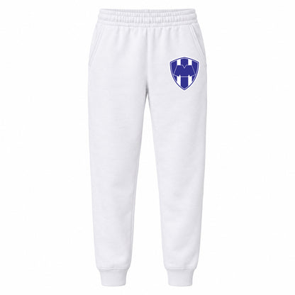 Monterrey FC youth jogger sweatpants, White, Youth Large ages 10–12