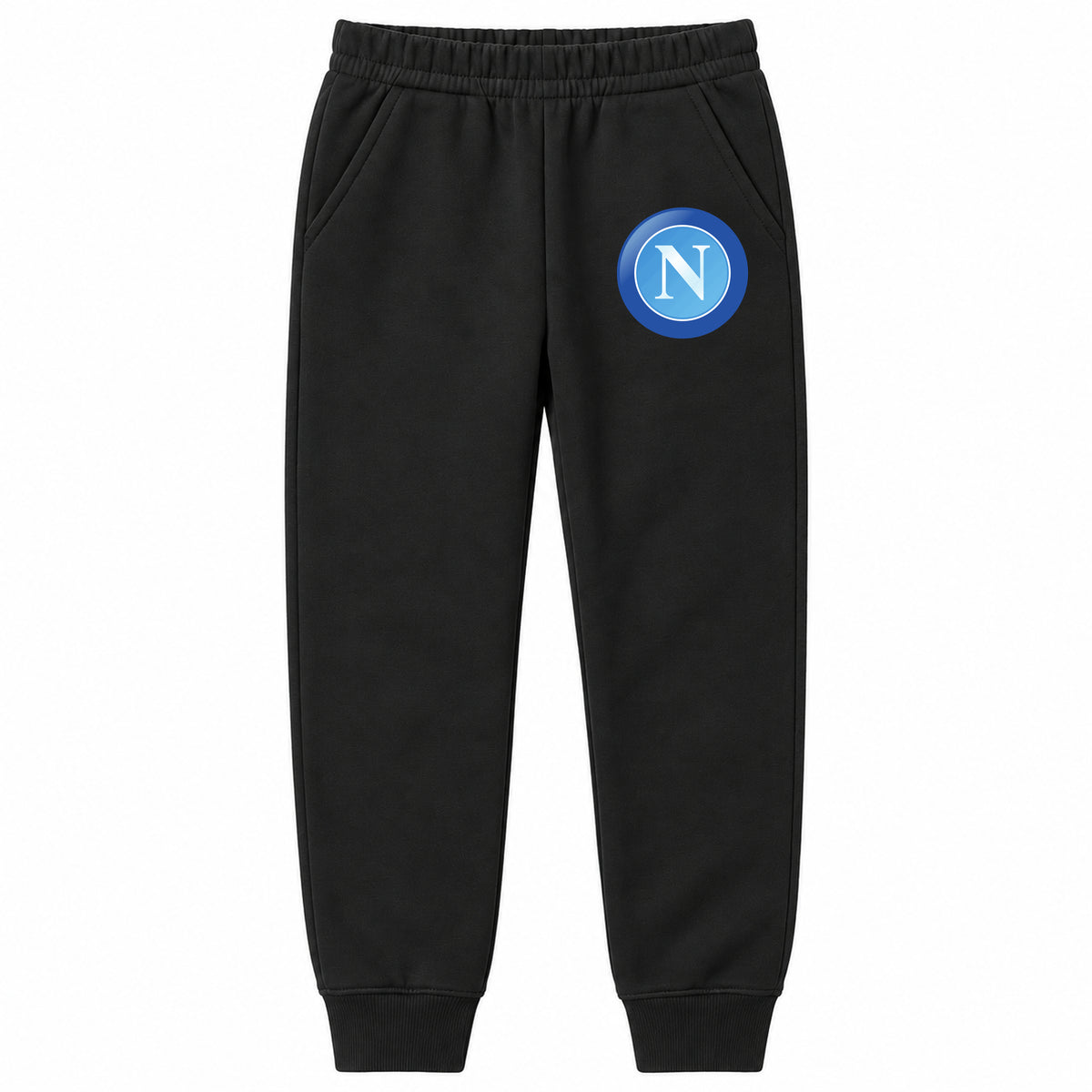 Napoli FC youth jogger sweatpants, Black, Youth Large ages 10–12