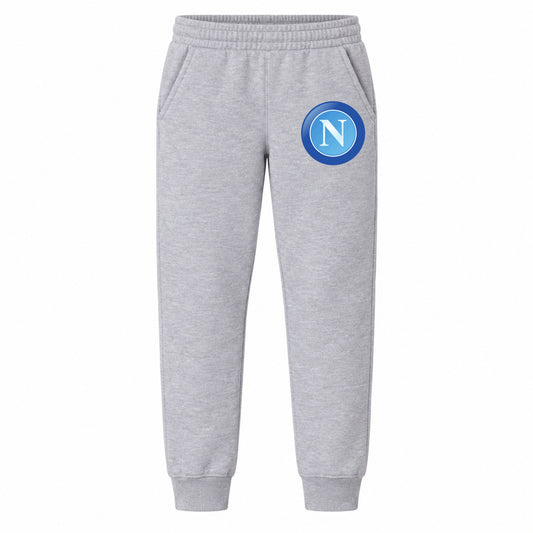 Napoli FC youth jogger sweatpants, Grey, Youth Large ages 10–12