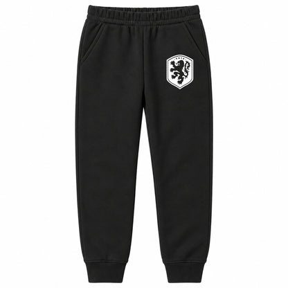 Netherlands National Soccer Team youth jogger sweatpants, Black, Youth Large ages 10–12