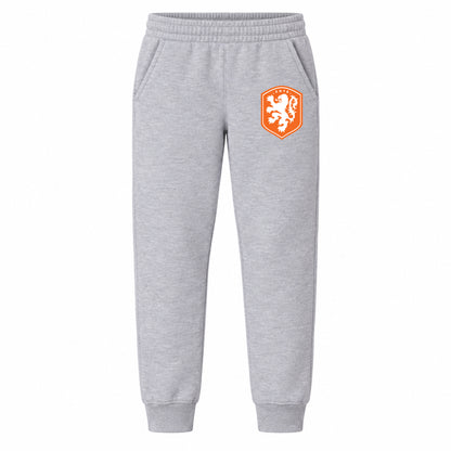 Netherlands National Soccer Team youth jogger sweatpants, Grey, Youth Large ages 10–12