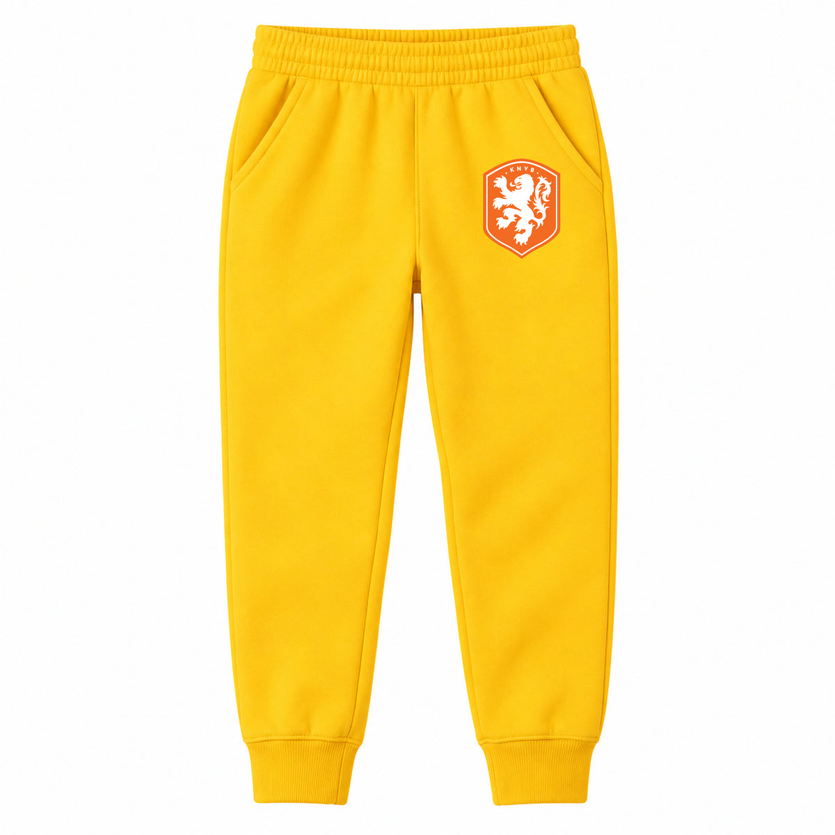 Netherlands National Soccer Team youth jogger sweatpants, Yellow, Youth Large ages 10–12