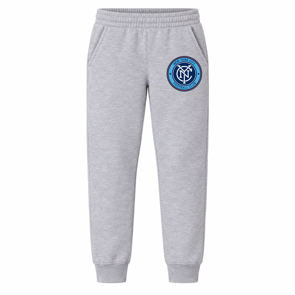 New York City FC youth jogger sweatpants, Grey, Youth Large ages 10–12