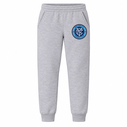 New York City FC youth jogger sweatpants, Grey, Youth Large ages 10–12