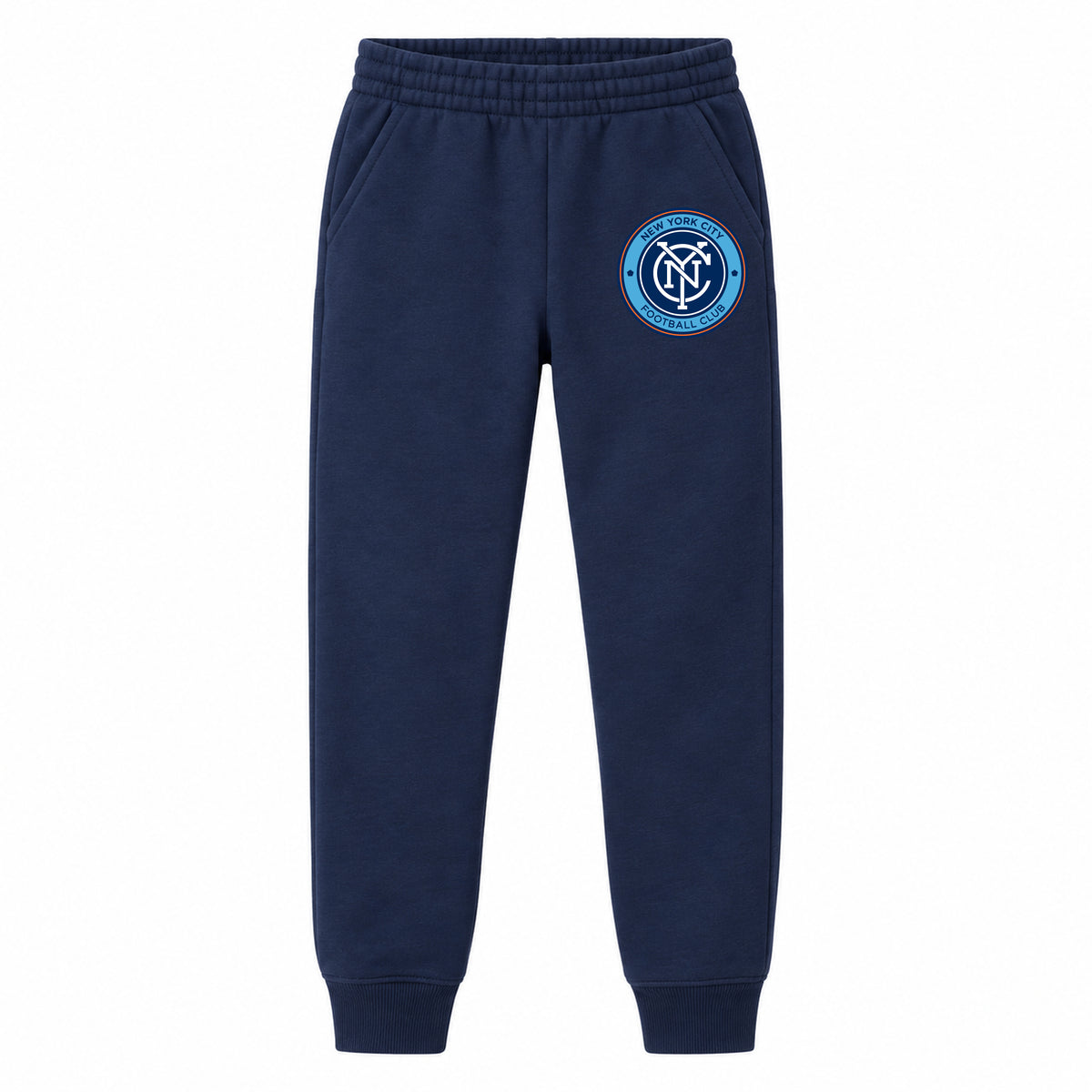 New York City FC youth jogger sweatpants, Navy Blue, Youth Large ages 10–12