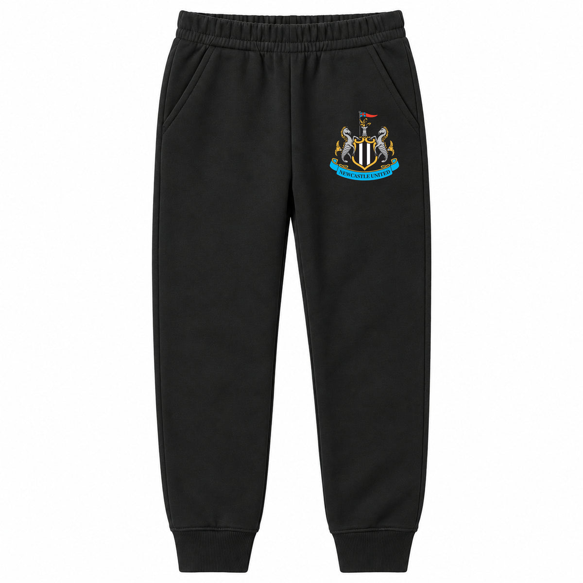 Newcastle United FC youth jogger sweatpants, Black, Youth Large ages 10–12