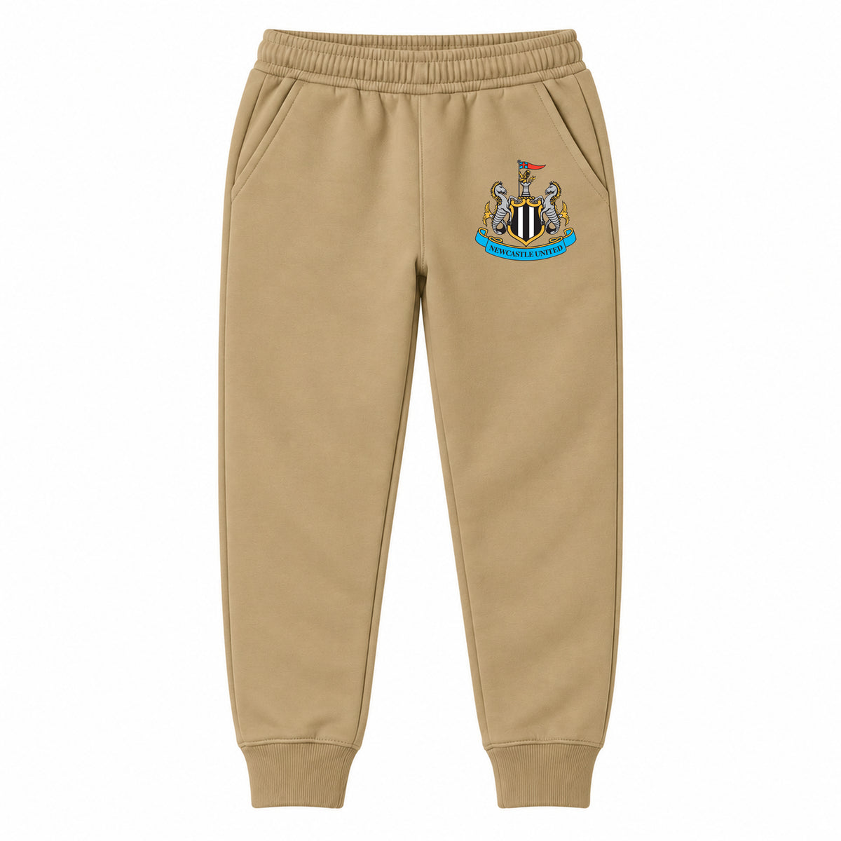 Newcastle United FC youth jogger sweatpants, Khaki, Youth Large ages 10–12