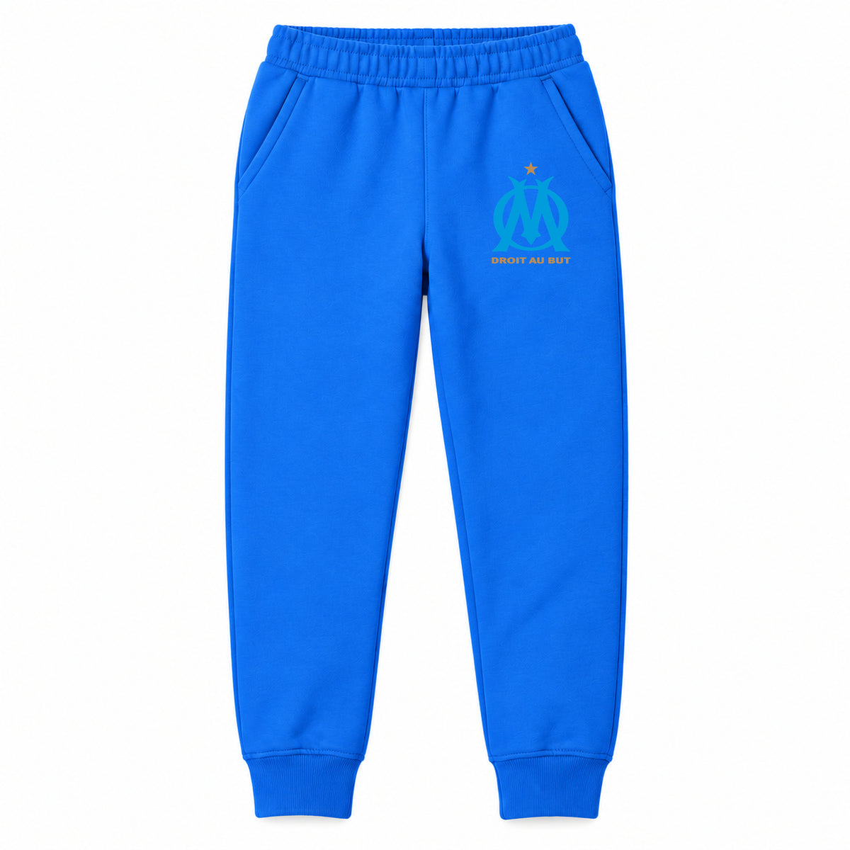 Olympique de Marseille FC youth jogger sweatpants, Blue, Youth Large ages 10–12