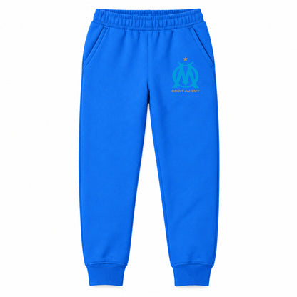 Olympique de Marseille FC youth jogger sweatpants, Blue, Youth Large ages 10–12
