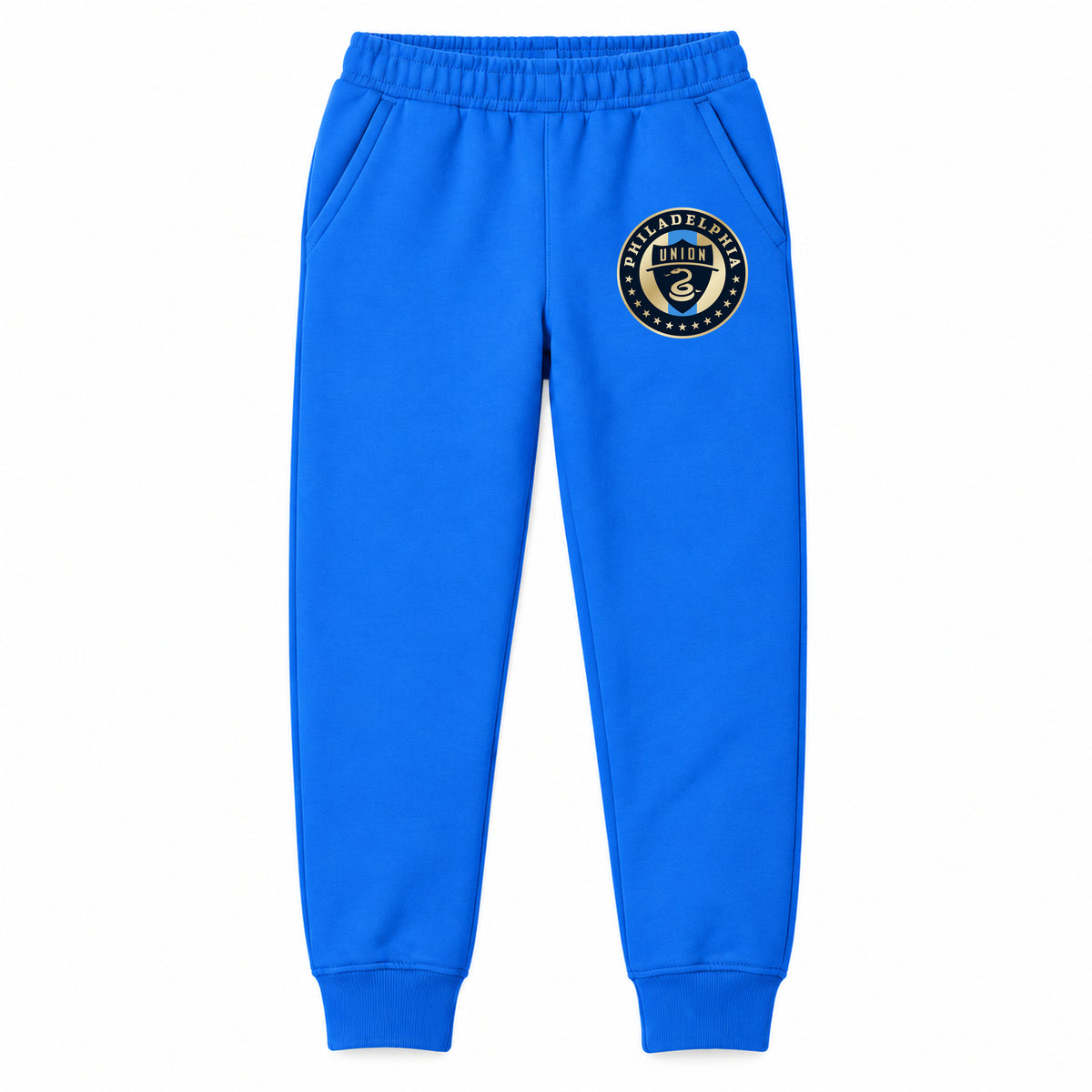 Philadelphia Union FC youth jogger sweatpants, Blue, Youth Large ages 10–12