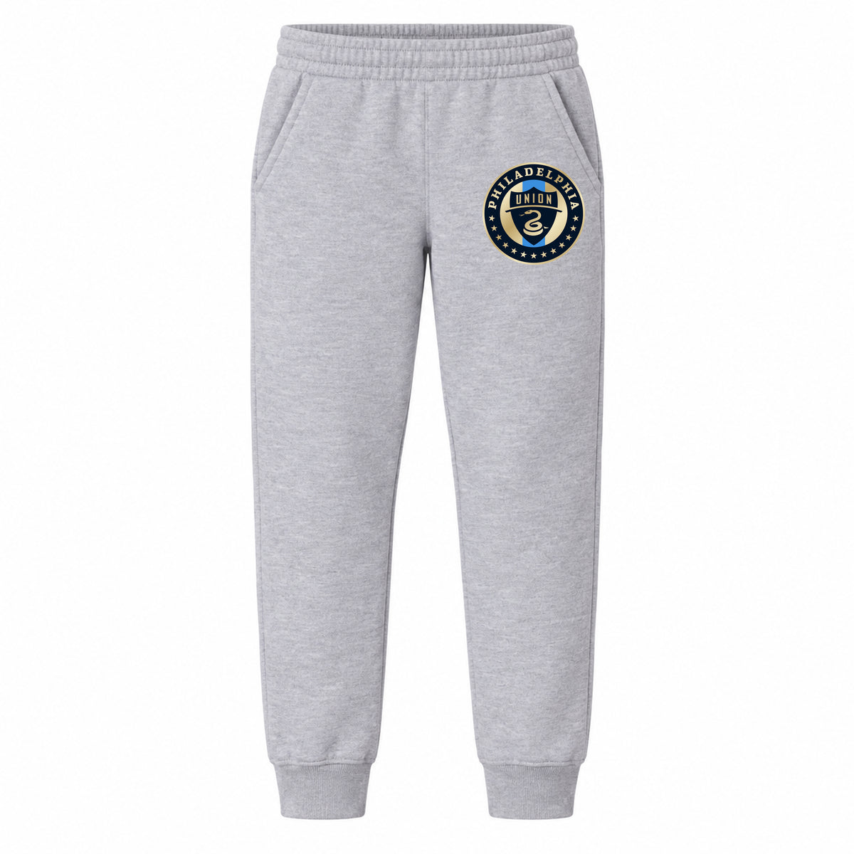 Philadelphia Union FC youth jogger sweatpants, Grey, Youth Large ages 10–12