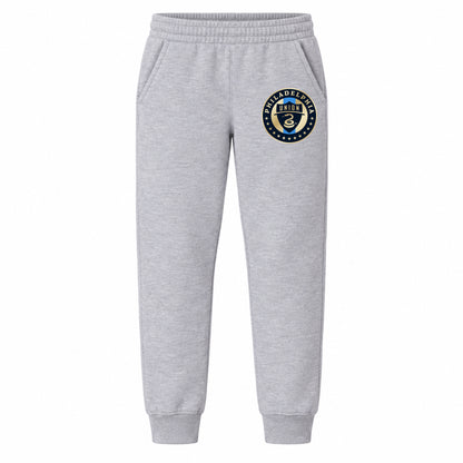 Philadelphia Union FC youth jogger sweatpants, Grey, Youth Large ages 10–12