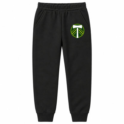 Portland Timbers FC youth jogger sweatpants, Black, Youth Large ages 10–12