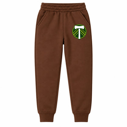 Portland Timbers FC youth jogger sweatpants, Brown, Youth Large ages 10–12