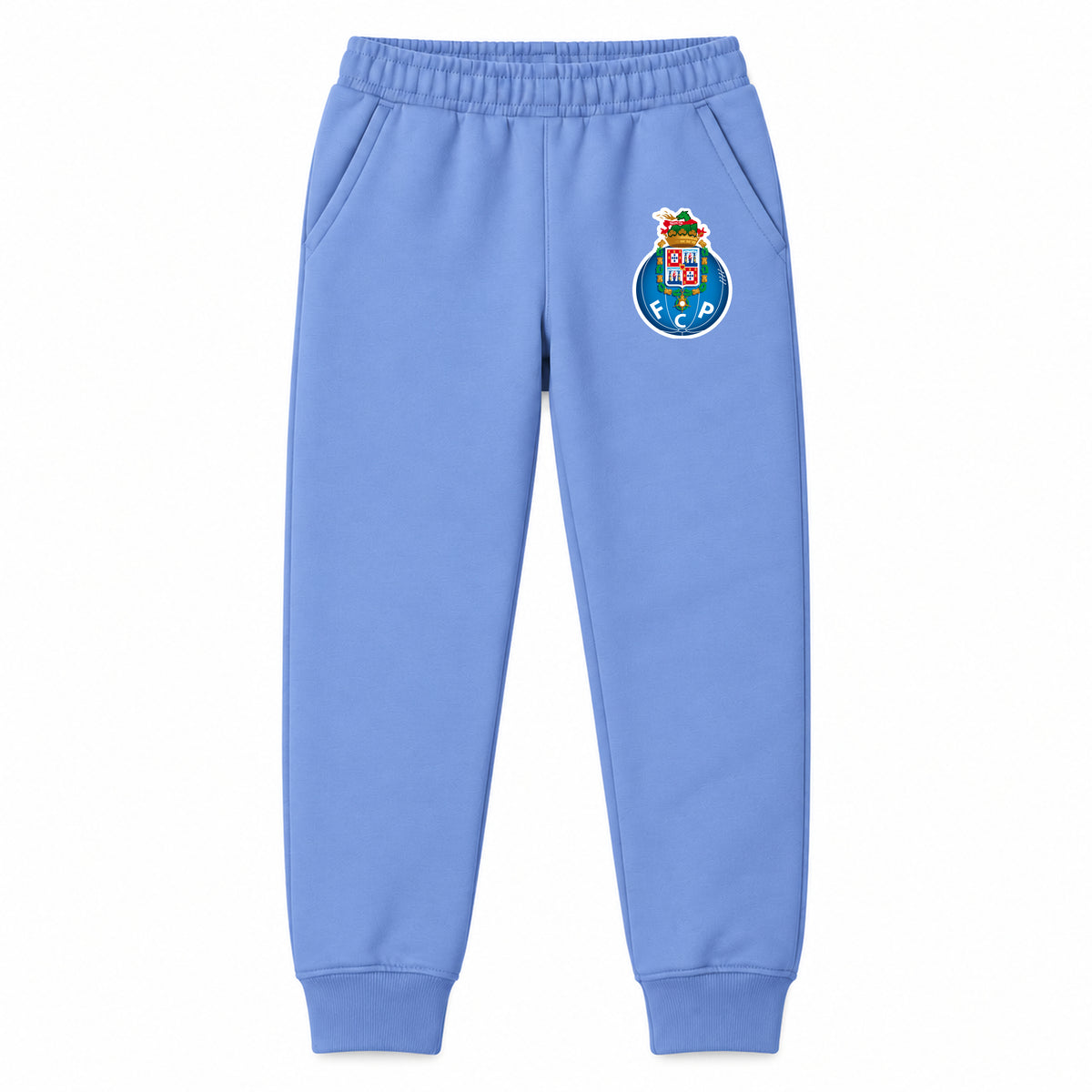 Porto FC youth jogger sweatpants, Carolina Blue, Youth Large ages 10–12