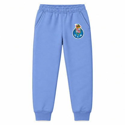 Porto FC youth jogger sweatpants, Carolina Blue, Youth Large ages 10–12