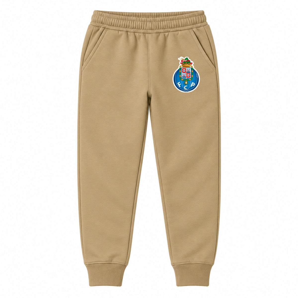 Porto FC youth jogger sweatpants, Khaki, Youth Large ages 10–12