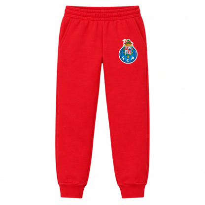 Porto FC youth jogger sweatpants, Red, Youth Large ages 10–12