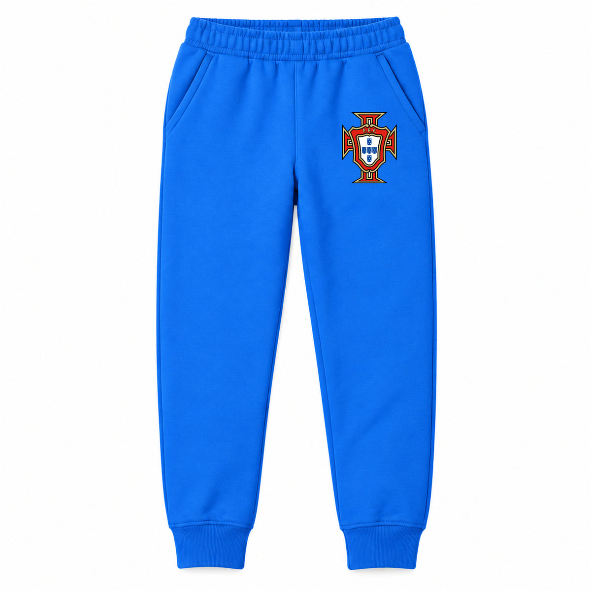 Portugal National Soccer Team youth jogger sweatpants, Blue, Youth Large ages 10–12