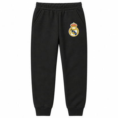 Real Madrid Soccer youth jogger sweatpants, Black, Youth Large ages 10–12