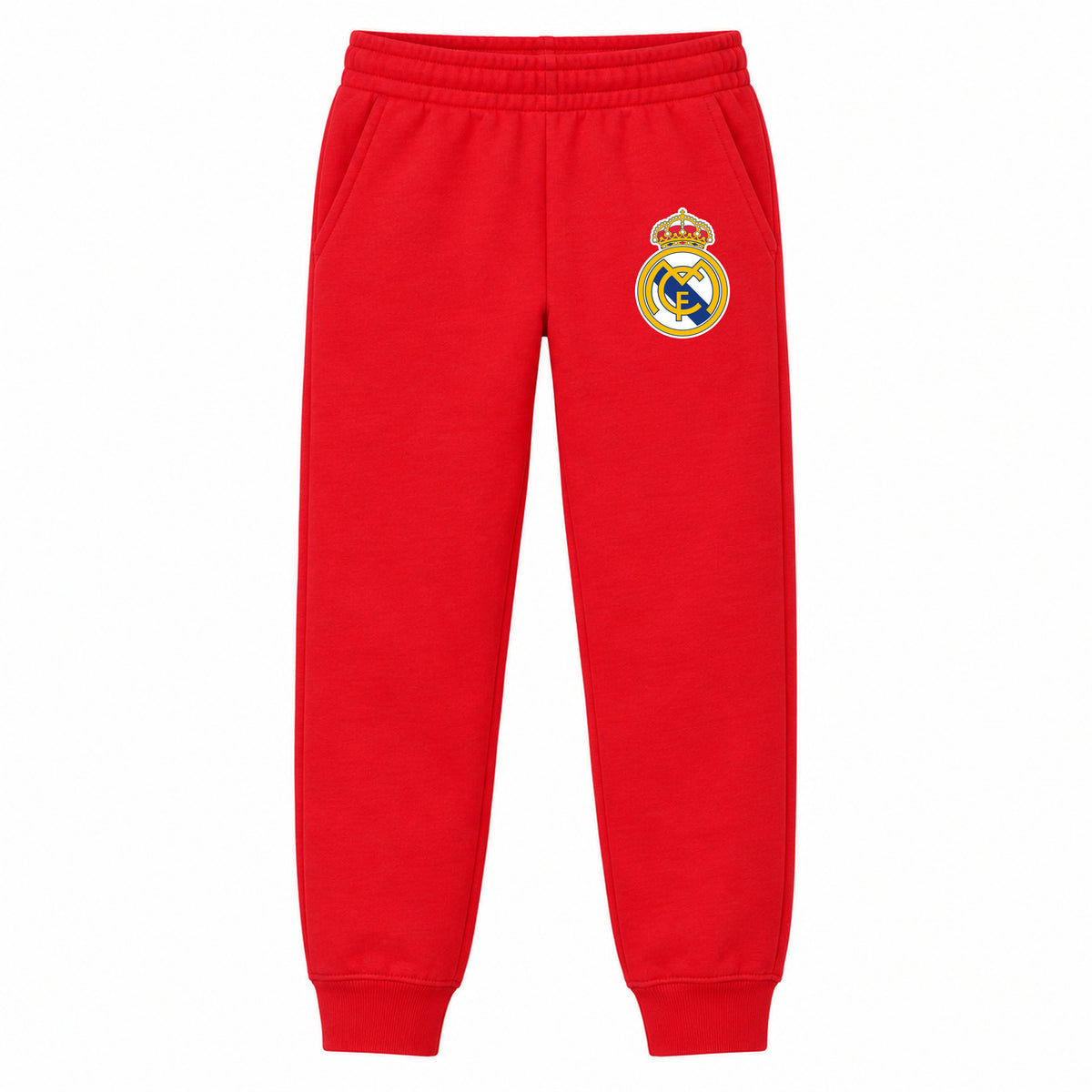 Real Madrid Soccer youth jogger sweatpants, Red, Youth Large ages 10–12