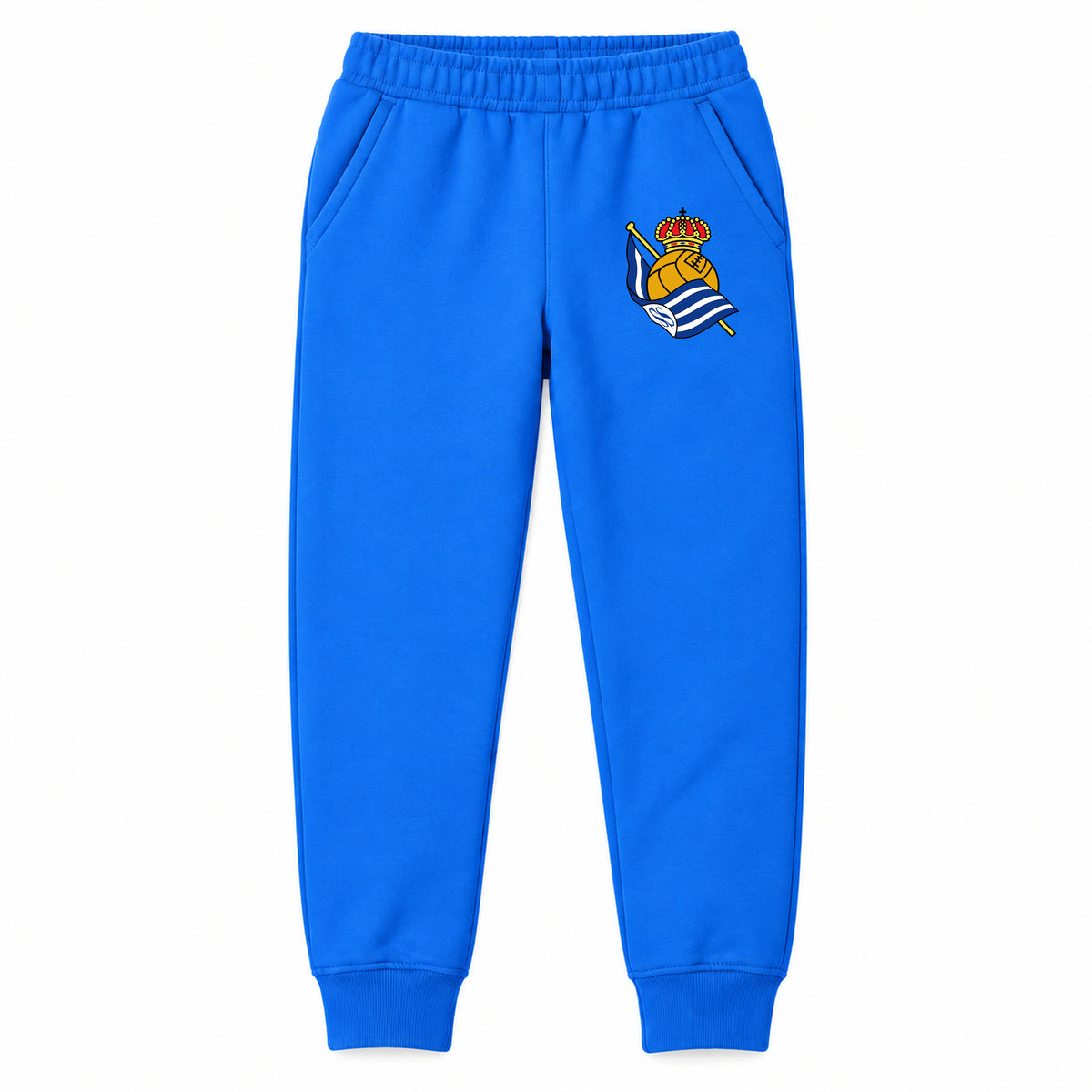 Real Sociedad FC youth jogger sweatpants, Blue, Youth Large ages 10–12