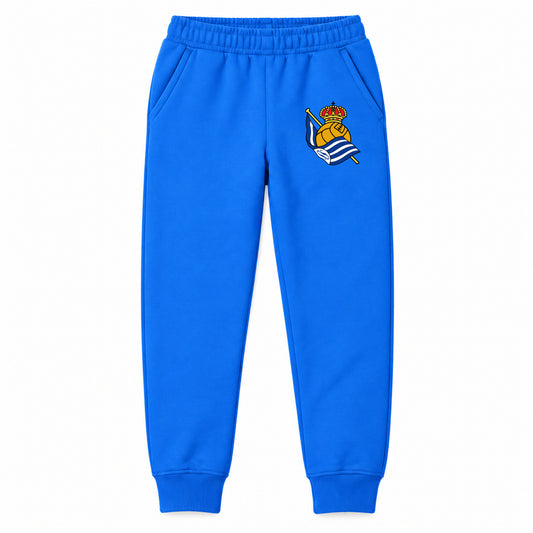 Real Sociedad FC youth jogger sweatpants, Blue, Youth Large ages 10–12