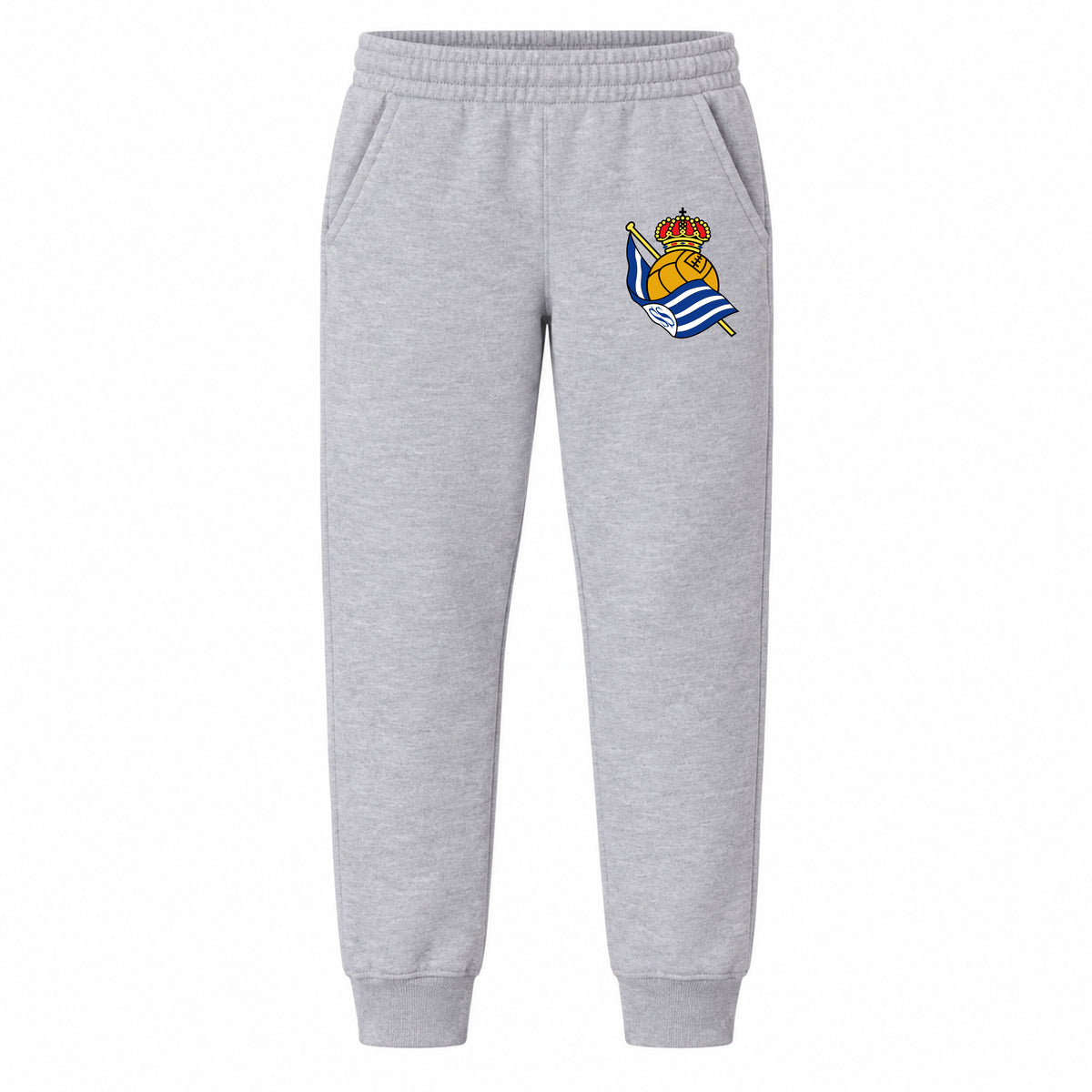 Real Sociedad FC youth jogger sweatpants, Grey, Youth Large ages 10–12