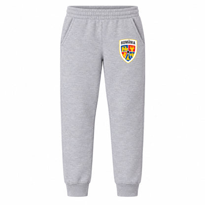 Romania National Soccer Team youth jogger sweatpants, Grey, Youth Large ages 10–12