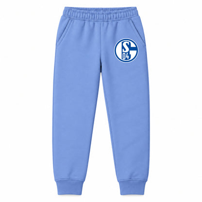 Schalke 04 FC youth jogger sweatpants, Carolina Blue, Youth Large ages 10–12