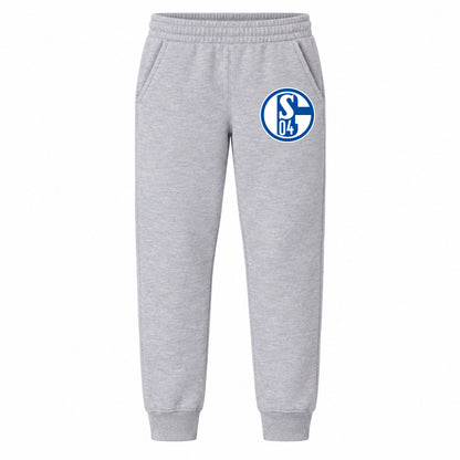 Schalke 04 FC youth jogger sweatpants, Grey, Youth Large ages 10–12