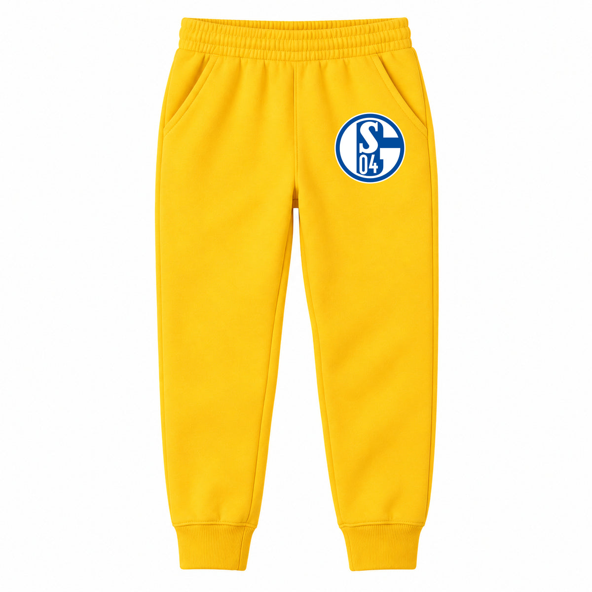 Schalke 04 FC youth jogger sweatpants, Yellow, Youth Large ages 10–12