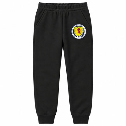 Scotland National Soccer Team youth jogger sweatpants, Black, Youth Large ages 10–12