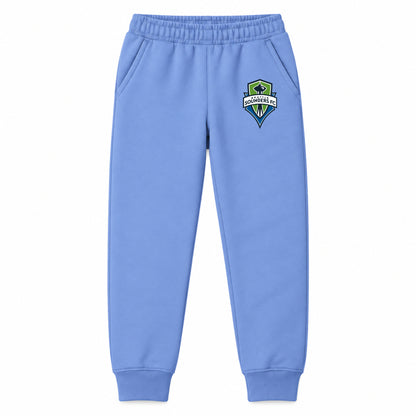 Seattle Sounders FC youth jogger sweatpants, Carolina Blue, Youth Large ages 10–12