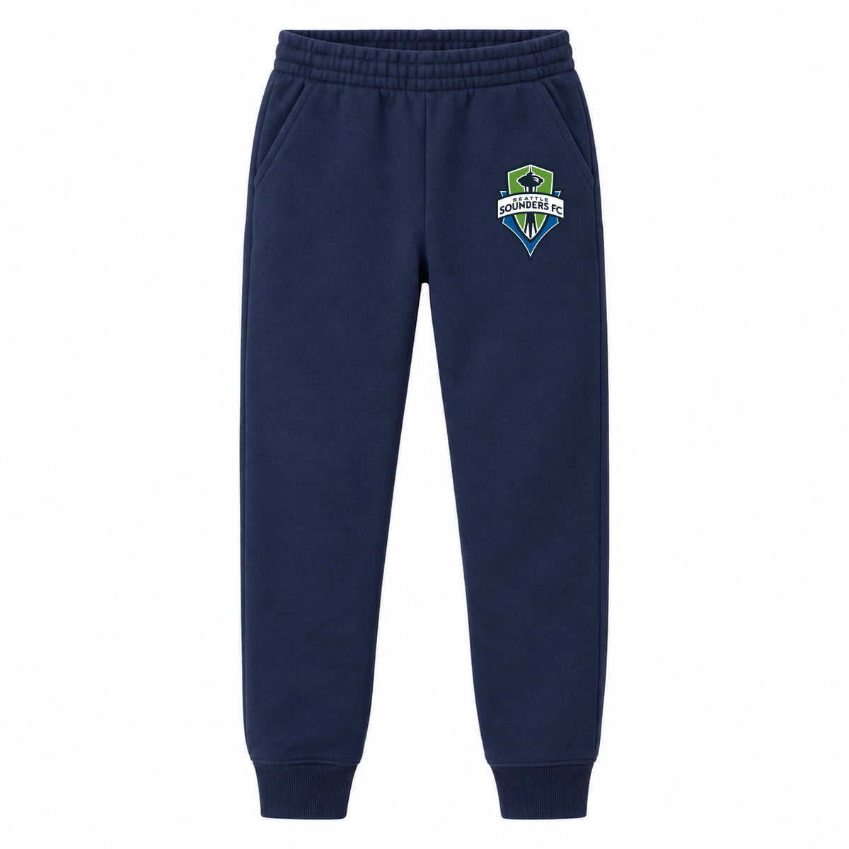 Seattle Sounders FC youth jogger sweatpants, Navy Blue, Youth Large ages 10–12